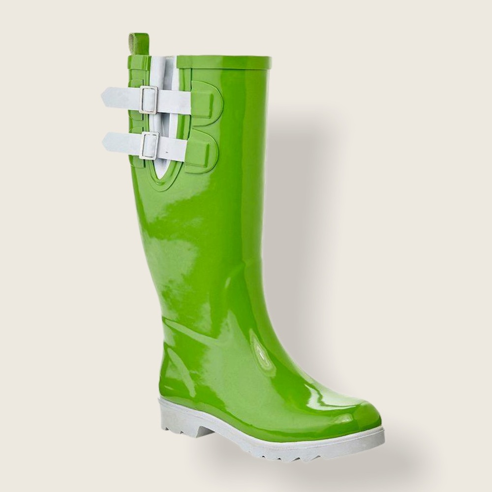 Brand New Henry Ferrera green rain boots